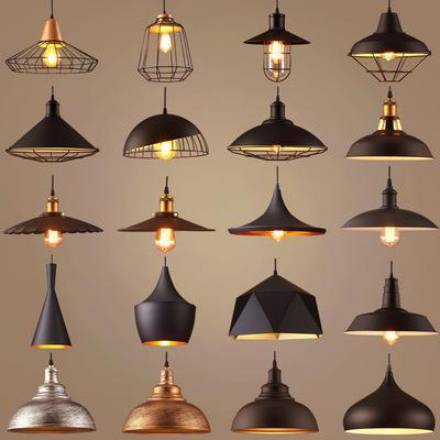 China Modern Wholesale Nordic Hanging Lamp LED Black Metal Vintage Pendant Lamp Industrial Light for sale