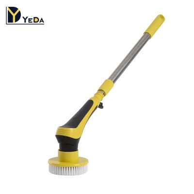 China Sustainable Household Kitchen Cleaning Tools Long Handle Cleaning Brush Spinning Scrubber for sale