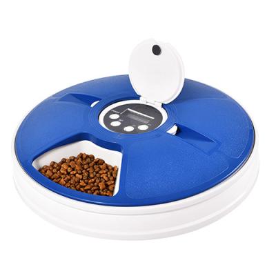 China Hot Sale Automatic On Amazon Petstar Smart 6 Separated Electronic Automatic Pet Cat Dog Bowl Timed Feeder Meal Trays for sale