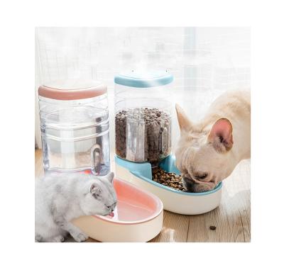 China Luxury Automatic Dog Cat Food Water Dispenser Bottle Bowl Smart Automatic Pet Feeder for sale