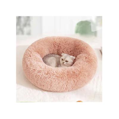 China Cat Bed Pet Beds Washable Plush Dog Bed Eco FriendlyFaux Removable Round Ultra Soft Washable Cushion Fluffy Dog Bed for sale