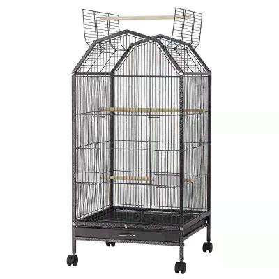 China Large Breathable Macaw Bird Metal Double Macaw Parrot Cage for sale