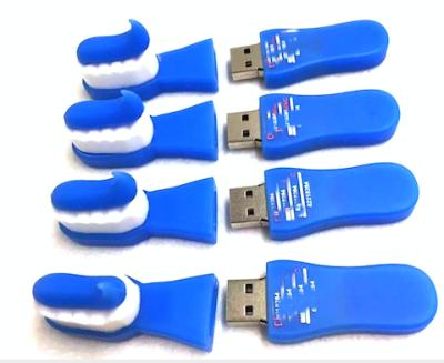 China Custom PVC USB Training Toothbrush USB Stick Toothbrush 1GB 2GB 4GB With Logo Imprint /Toothbrush USB Customized 2GB for sale