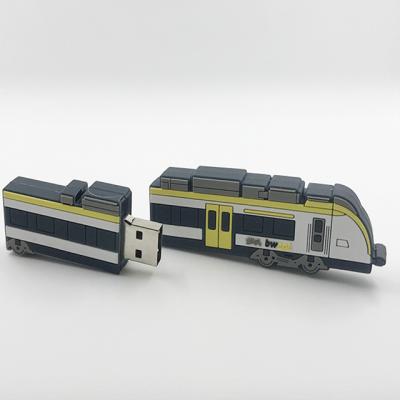 China Soft PVC Customized PVC USB Stick Train Shaped USB Flash Drive 16gb 32gb for sale