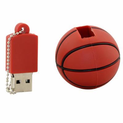 China PVC Ball Shape USB Stick Ball Shape USB Stick, Promotional Gifts PVC USB, Basketball USB Flash Drive With Cute Key Chain for sale