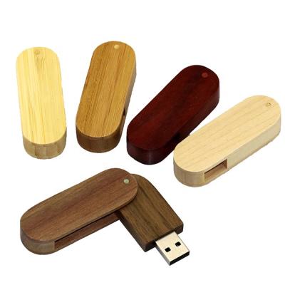 China USB Flash Memory 8gb OEM Swivel Wooden Wooden Stick Give Away Gift USB Wood for sale