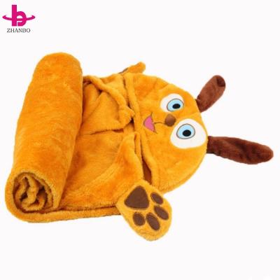 China Anti-pilling Animal Style Japan Cute Plush Wrap Kid Portable Bag Super Soft Sleep Blanket for sale