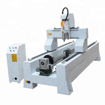 China Building Material Stores Wood Rotary Machine For Cylinder Engraving 4 Axis CNC Wood Engraving Machine for sale