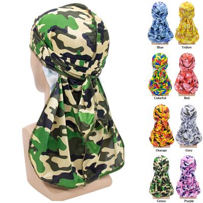 China 2021 Wholesale Custom Logo Factory Outdoor Activities Low MOQ Velvet Camouflage Durags From Leshang For Women Men for sale