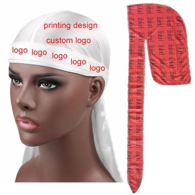 China Hip Hop customization durag silk satin for men women custom logo design headwear for sale