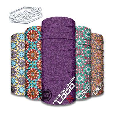 China Custom Logo Multifunctional Hip Hop Bandanas Tube Scarf TNG Winter Cooling Neck Scarf Floral Seamless Magic Tube Bandana for sale