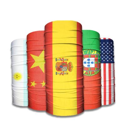 China Outdoor Activities Spain Flag Bandana Neck Cuff Tube Scarf Seamless Bandanas For Outdoor for sale