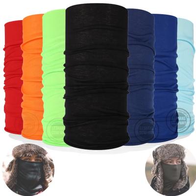 China Unisex Cheap Solid Color Cloth Tube Bandana Image Shield Mask Black Yellow Black Blank Face Covers For Doors for sale