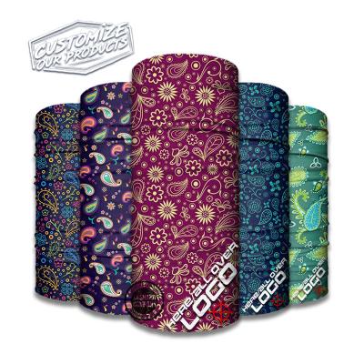 China Masker Alligator Neck Tube Polyester Bandana TNG Red Paisley Bandana Custom Outdoor Running Wrist Warmers Wholesale Seamless Neck Elastics for sale