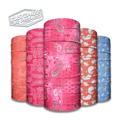 China Tubular Paisley Bandana Tube Design Seamless Elastic Main Bandana Scarf Multifunctional Seamless Headwear For Women for sale