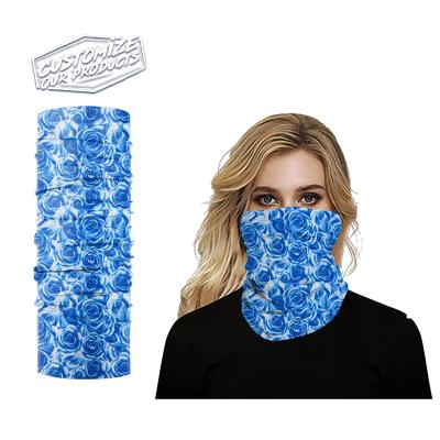 China Wholesale Sports Scarf New Style 100%Polyester Microfiber Tubral Seamless Flower Multifunctional Bandana for sale