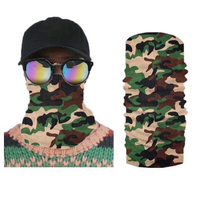 China Muti-function Ready to Ship Army Camouflage 100% Polyester Neck Cuff Polishes Tubular Scarf Bondage Bandana Polishes Headwear for sale