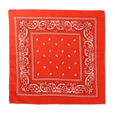 China CHOUSHU Sweet Cheap Price High Quality Custom Logo Cashew Flower Pattern Hip Hop Fashion Square Bandana for sale