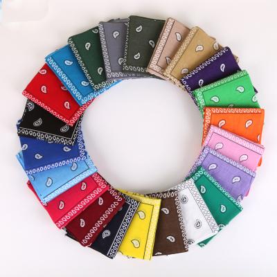 China 2021 Factory Customized Wholesale Custom Logo Hip Scarf Pop Softly Fans Cotton Bandana Square for sale