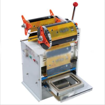 China Aluminum Foil Box Food Box Machine Instant Noodle Box Sealing Machine Yogurt Cup Sealing Machine for sale