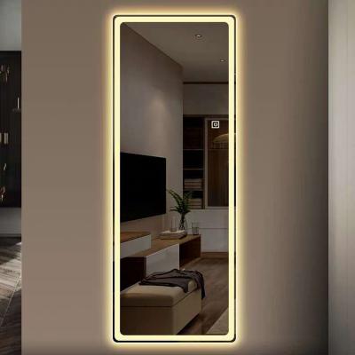 China Changing Room Illuminated K5021 Touch Screen Magnifying Free Standing Integral Led Mirror for sale