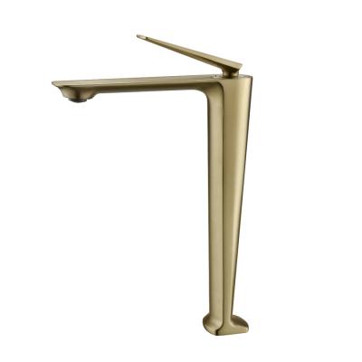 China Designer KF16002 Modern Single Handle Brass Bathroom Basin Vanity Faucet for sale