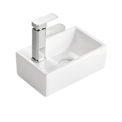 China K3037R Modern Apartment Bathroom Space Saving Ceramic Wall Hung Small Wash Basin for sale