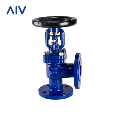 China Dn25 Bellows Flange Sealed Water System Stainless Steel Angle Thermal Type Ball Valve for sale