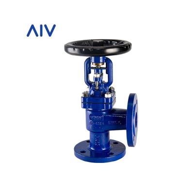 China Cooling System AIV OEM Leakage Angle Model Zero Flanges Angle Globe Valve Dn80 Bellows Sealed Water System Low Temperature , Normal Temperature for sale