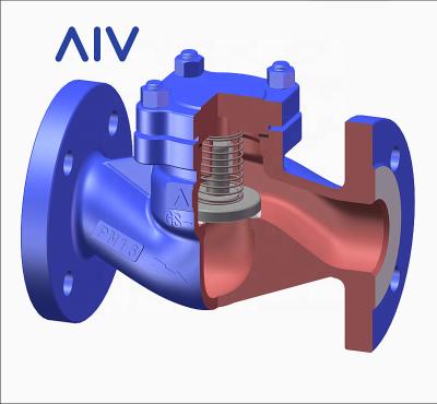 China General WCB FLANGE DIN BODY Elevator Check Valve DN50 PN16 STANDARD PRICE MATERIAL for sale