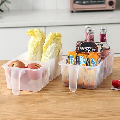 China Kitchen Fridge Organizer Fridge Food Containers Viable Plastic Clear Food Storage Bins For Freezer Fridge Organizer for sale