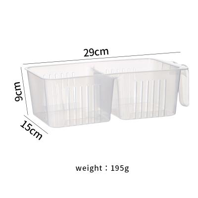 China 2021 Newest Sustainable Plastic Container Vegetable Fridge Cheap Transparent Box Let Over Food Storage Desktop Drawer for sale