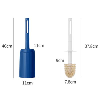 China Best Selling Stocked Amazon Factory Wash Room Plastic Clean Handle Toilet Head Brush for sale