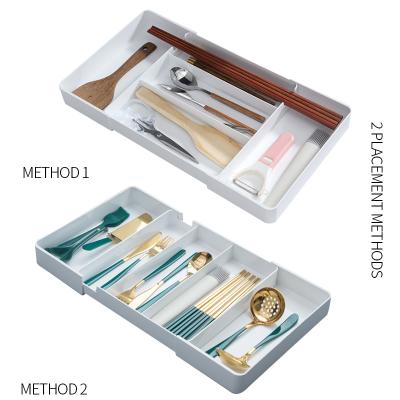 China Traditional Top Selling Expandable Tray Drawer Organizer for Kitchen Utensil and Cutlery Storage for sale