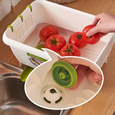 China Multifunctional Kids Drain Basket Kitchen Accessories Go Down Kitchen Dish Rack Dish Drainer With Plastic Tray And Utensil Holder for sale