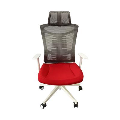 China Ergonomic Fabric Mesh Chairs With Five Wheels Office Swivel (Height) Adjustable Ergonomic Cushion Mesh Gaming Chairs Bright Red for sale