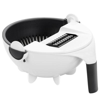 China Plastic+Stainless Steel Blade Universal Cutting Chop Basket Vegetables And Drain for sale