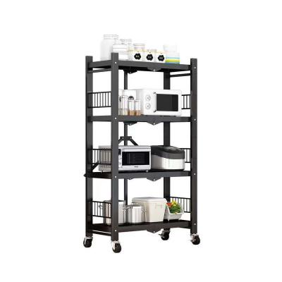 China Factory direct supply viable 3 layers rack fruit basket storage shelf for kitchen folding and stacking for sale