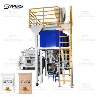 China Packaging Machine Robot Filling bagging Line For Wood Pellets 500 Bags/Hour 15kg zu verkaufen