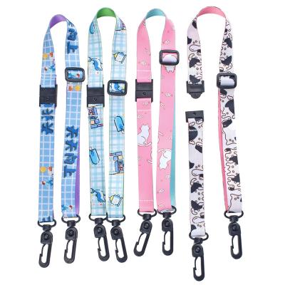 China Custom Polyester Face Masking Anti Lost Facemask Design Lanyard With Safety Breakaway And Adjustable Buckle for sale