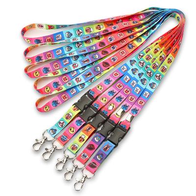 China Multi Gay ID Card Holder Rainbow Color Para Heatpress ID Lace Heat Press Sublimation Machine Lanyard for sale