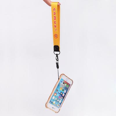 China Custom Printed Smooth Polyester Hand Wrist Strap Shorts Mobile Phone Key Chain Lanyard for sale