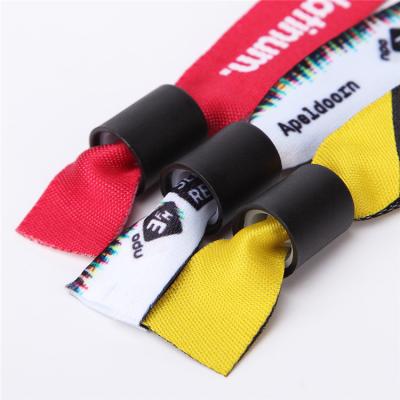 China Disposable Old Use Custom Logo Printed Fabric Sublimation Events Wristband for sale