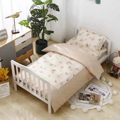 China Wholesale Price Pink Cotton Bedding Set Children Cartoon Three-Piece Bedding Set Cartoon Bedding Set For Children for sale