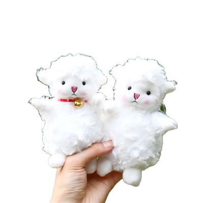 China Gift 30g cute keychains wholesale price soft plush stuffed white key chain key chain for sale