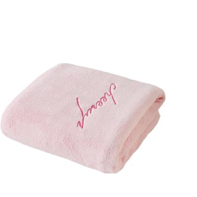 China Child-safe manufacturers sell well adult pink navy blue bath towel bath towel water absorption bath towel the good for sale