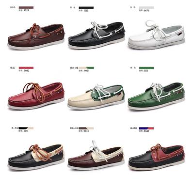 China 2021 Men's Casual Shoes Fashion Loafers Loafers Lightweight Genuine Leather Boat Shoes For Men for sale