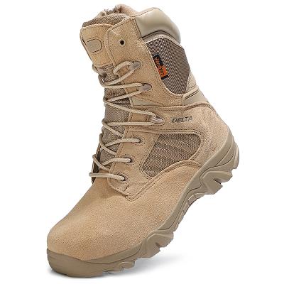 China Military Customization Light Cow Leather Factory Shoes Army Leather Rise Tactical Boots for sale