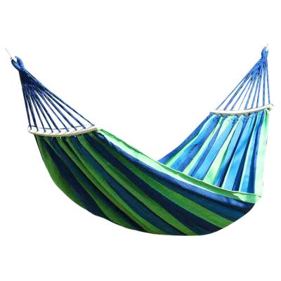 China Convenient/Portable/Comfortable Canvas Fabric Camping Swing Tree Wholesale and Outdoor Swings with Wooden Stick for sale