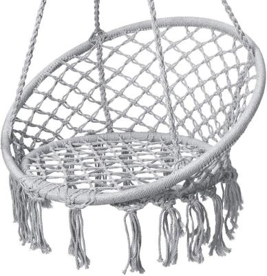 China New Design Convenient Wicker Hanging Chair Gray Hammock Chairs Garden Swing Seat for sale